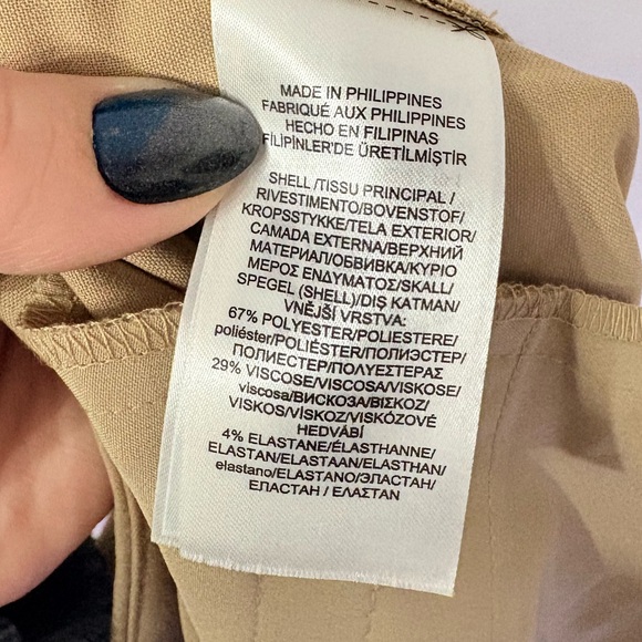 LAUREN RALPH LAUREN Beige Tailored Trousers Womens 12 Old Money Preppy Office - Picture 7 of 8